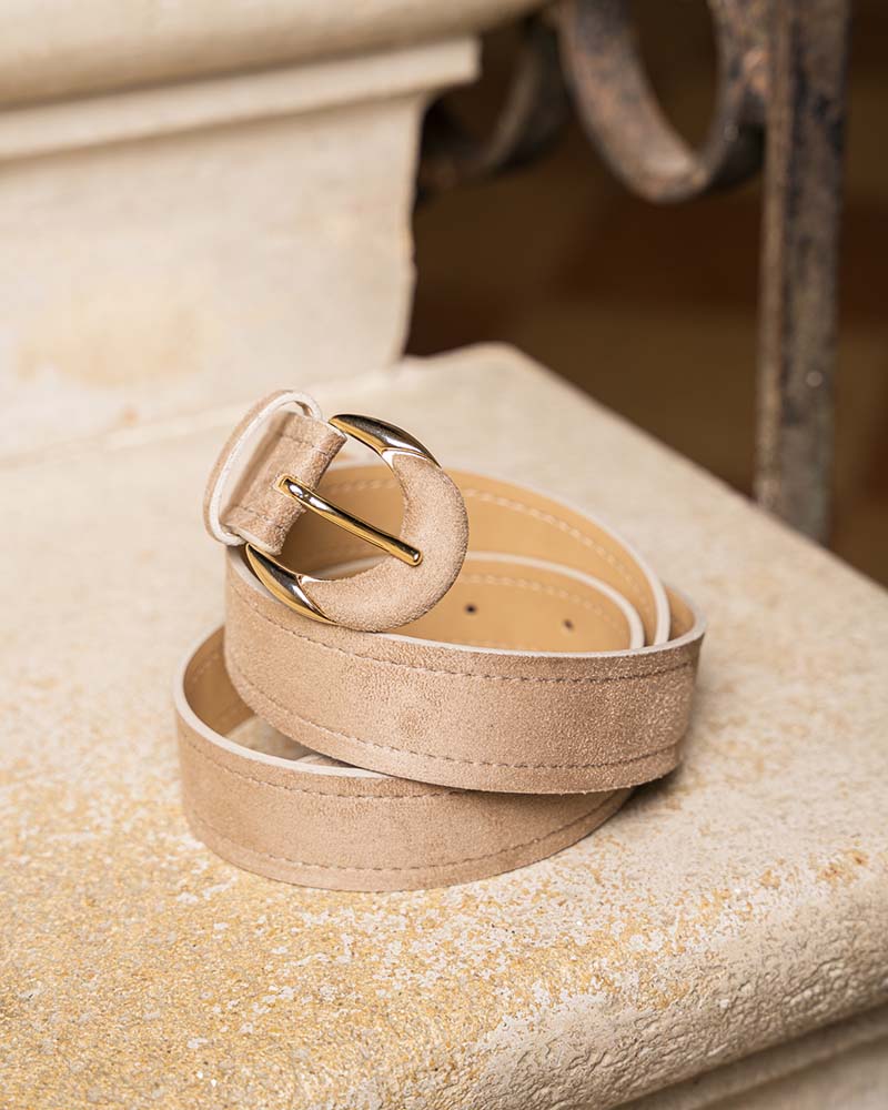Ceinture beige sable vegan