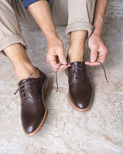 Derbies écologiques marron foncé homme