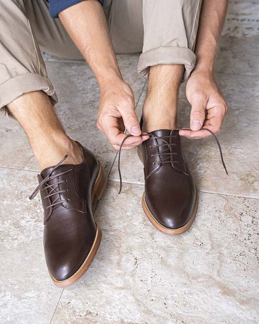 Derbies écologiques marron foncé homme