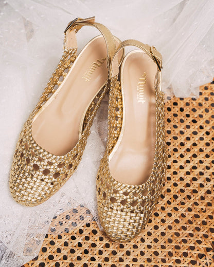 Sandales à talons or femme