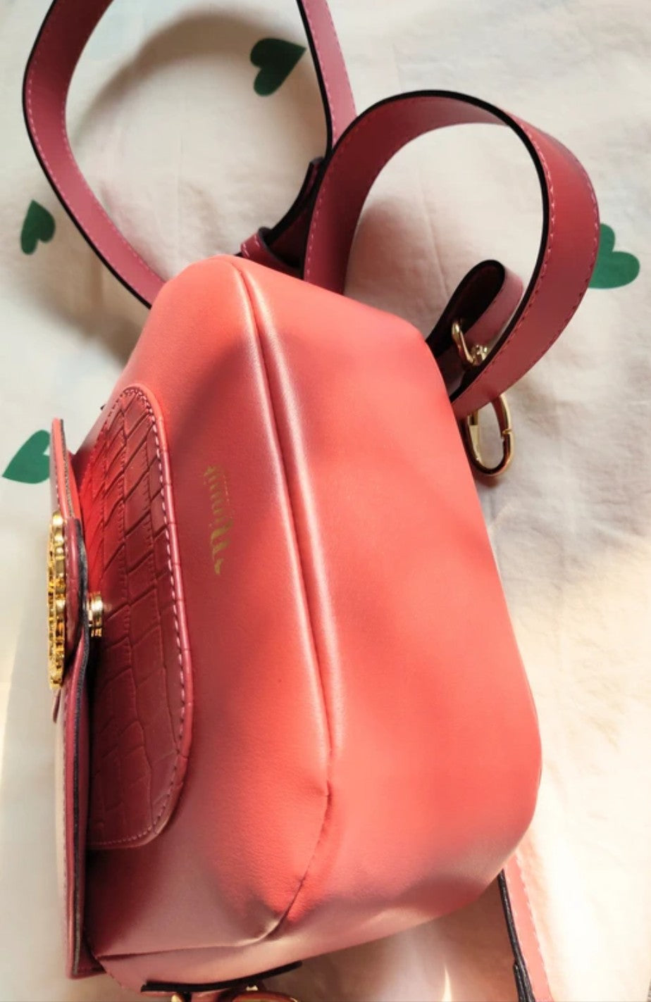 Mira Coral Croco Bag