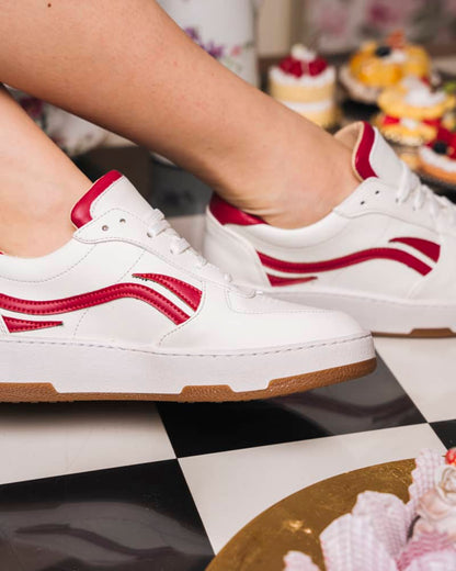 Baskets écoresponsables blanc rose