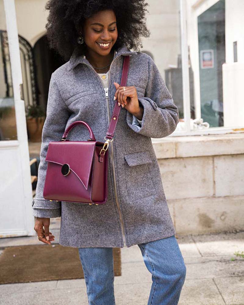 Sac écoresponsable femme bordeaux