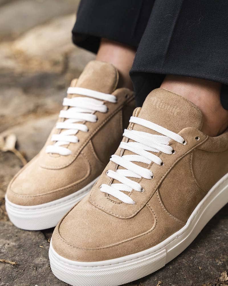 Baskets femme beiges vegan