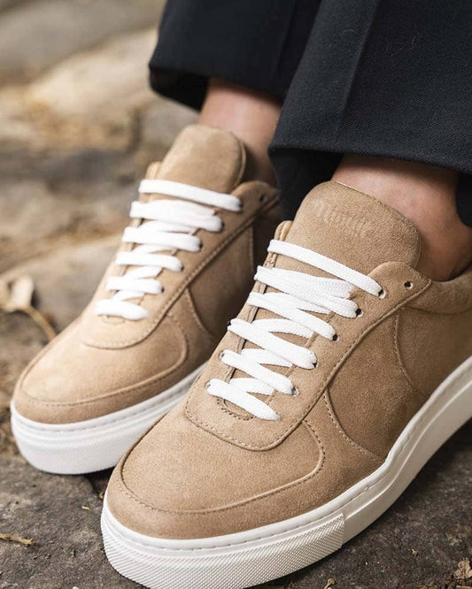 Baskets femme beiges vegan