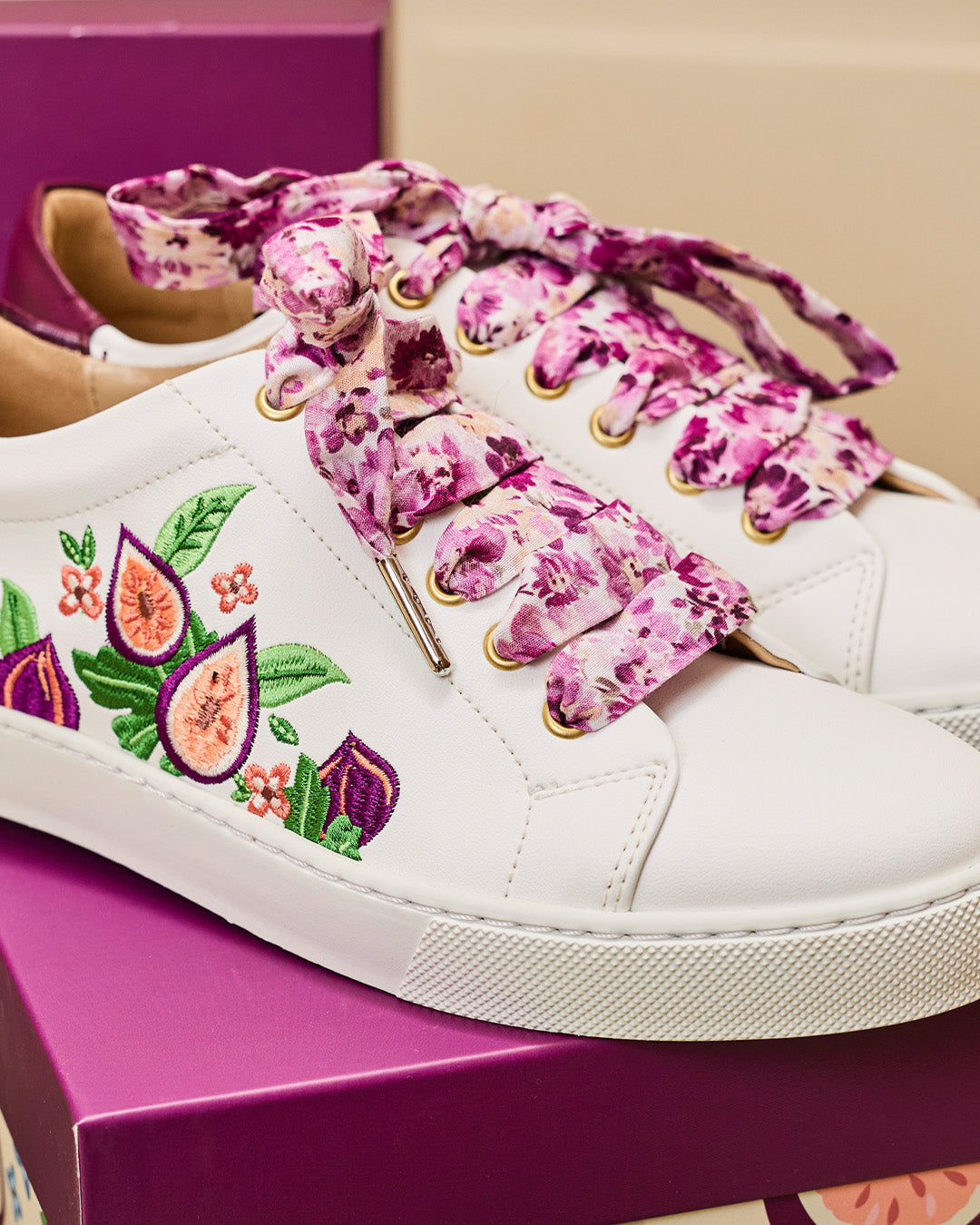 Violet shoelaces