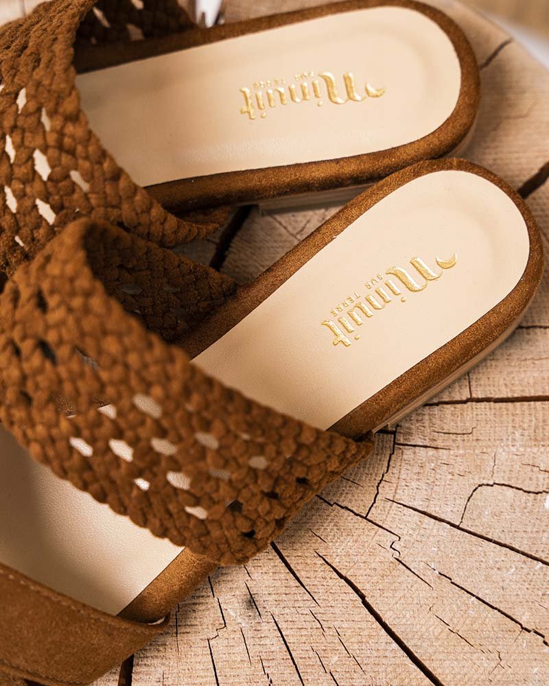 Mules vegan noisette femme