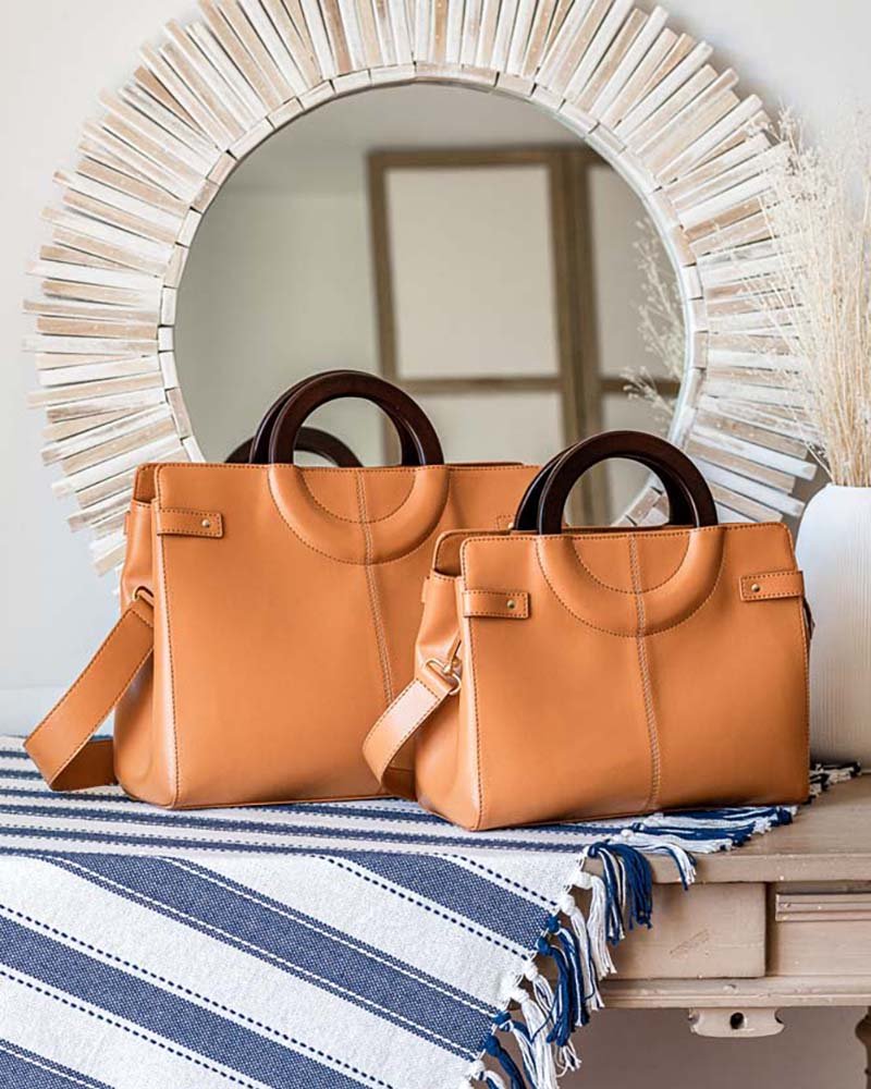 Sac à main vegan marron femme