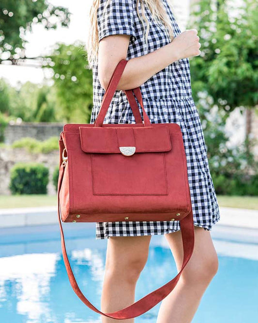 Sac cabas rouge vegan femme