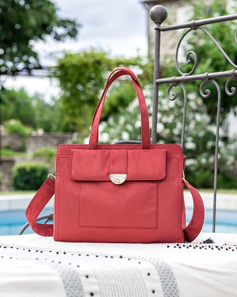 Sac cabas rouge vegan femme