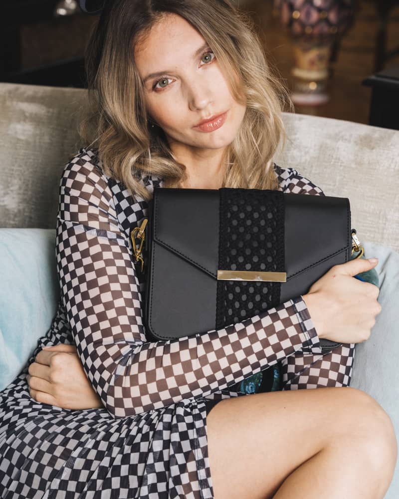 Sac noir femme vegan