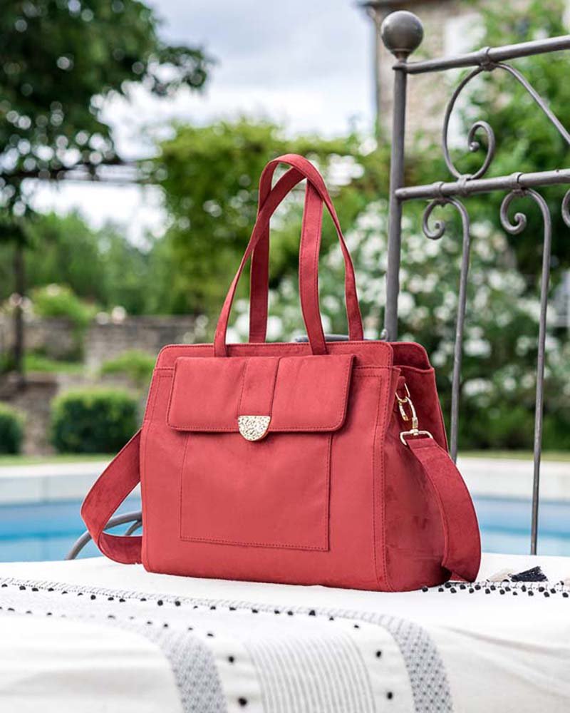 Sac cabas rouge vegan femme