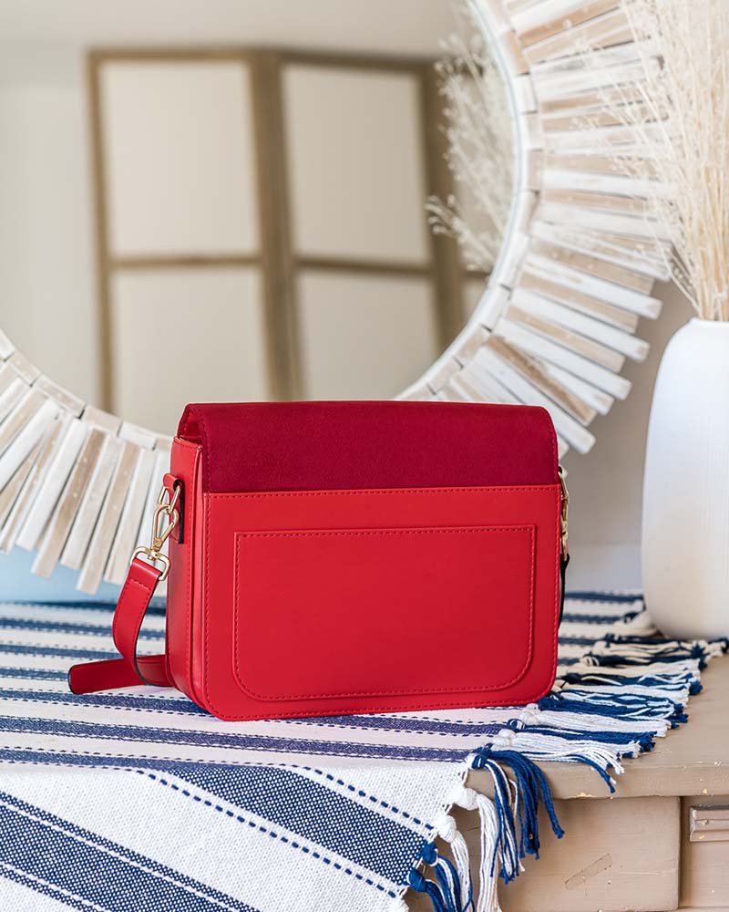 Sac rouge vegan femme