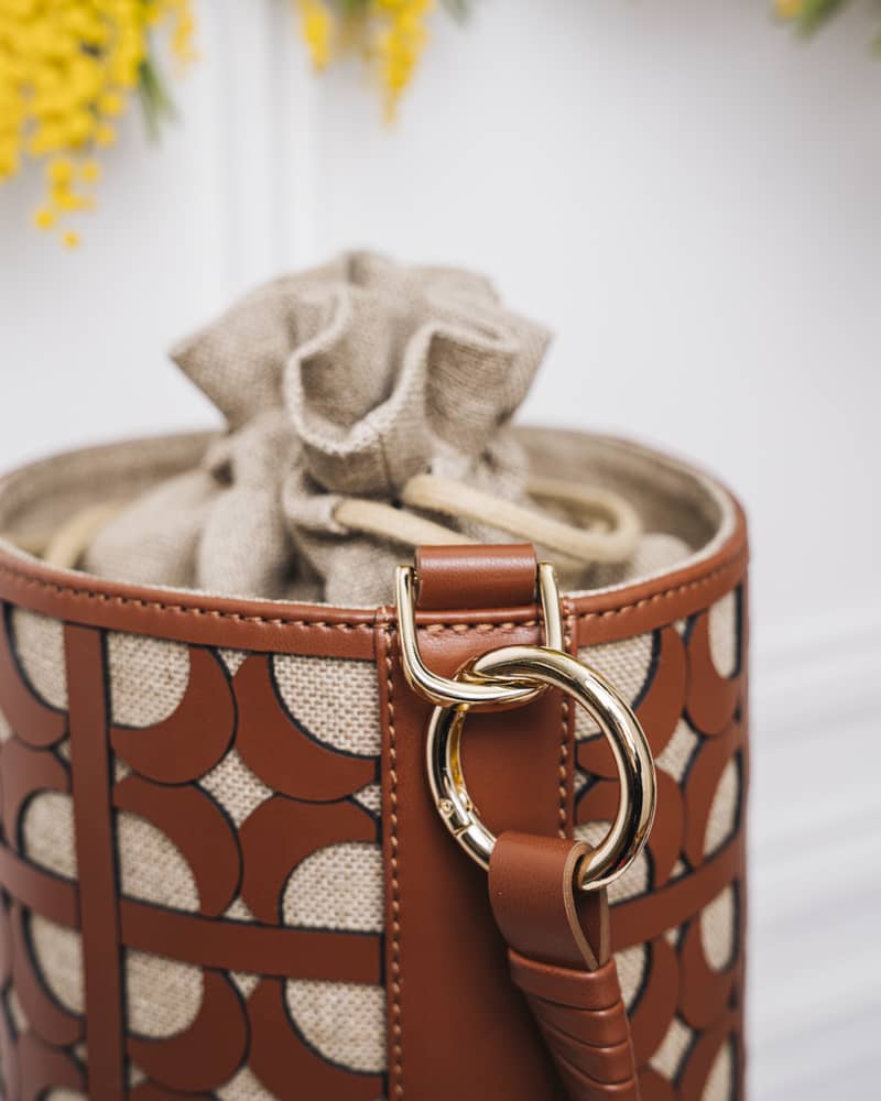 Sac marron vegan lin femme