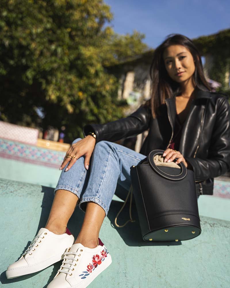 Sac seau noir vegan