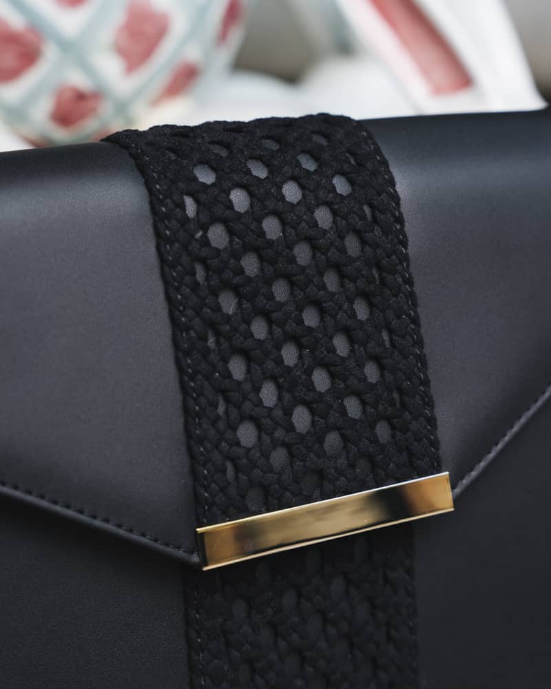Sac noir femme vegan
