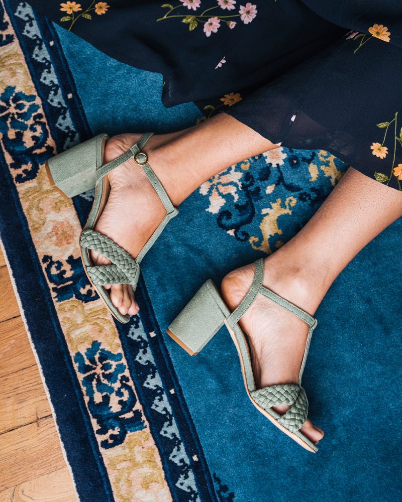 Sandales Florine vert vegan