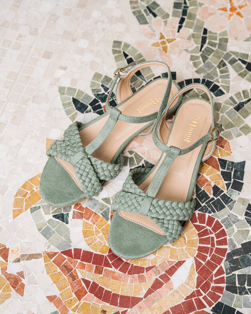 Sandales sauge Lou vert