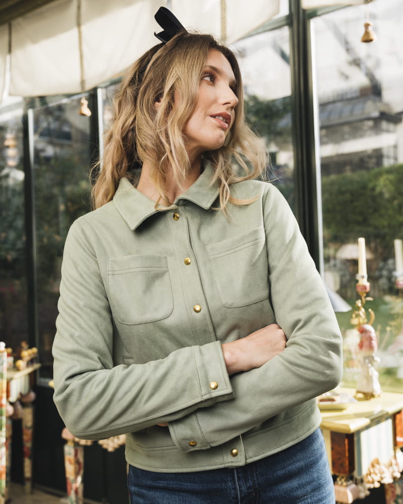 Veste verte vegan femme